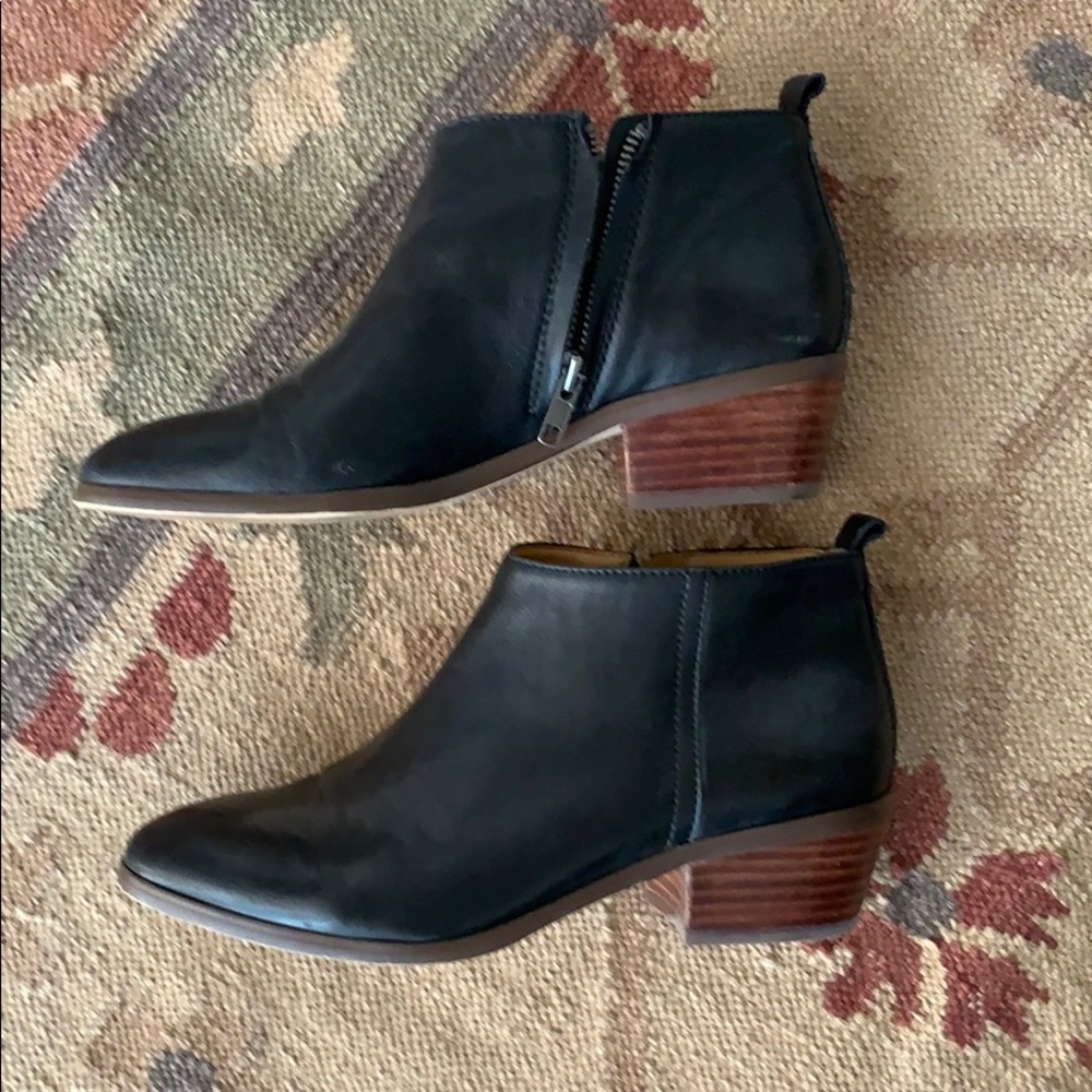 J crew black ankle boots
